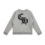 CH Logo Cross Leather Patch Grey Sweatshirt