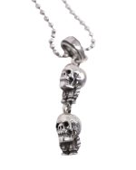 Chrome Heart Foti Double Delphino w Necklace Pendant