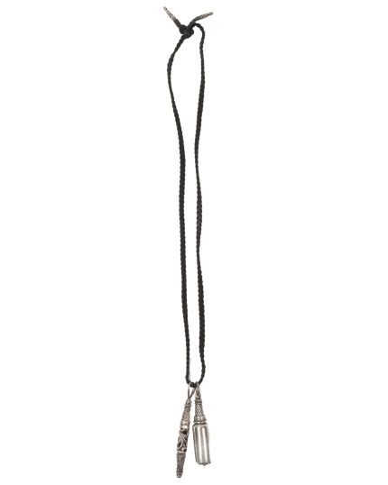 Chrome Heart Leather with Vial Necklace