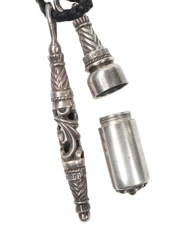 Chrome Heart Leather with Vial Necklace Chrome Heart Leather with Vial Necklace