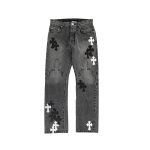 Chrome Hearts Black White Jeans​ Label