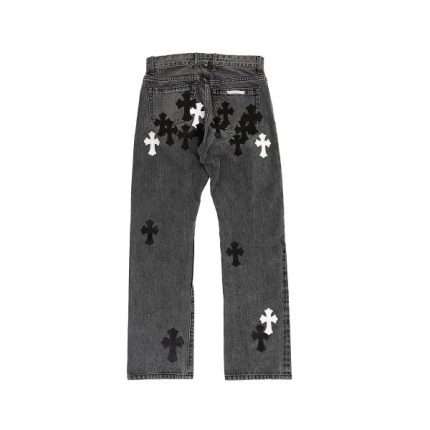 Chrome Hearts Black White Jeans​ Label