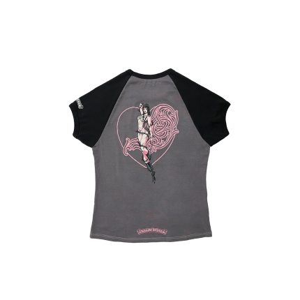 Chrome Hearts Deadly Doll Vine Heart Cropped T-Shirt Short Sleeve