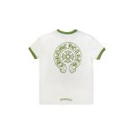 Chrome Hearts Green＆White Horseshoe Logo Short Tee Sleeve