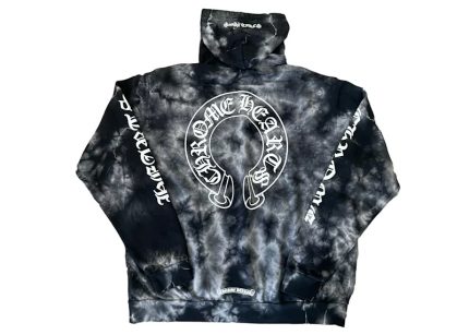 Chrome Hearts Horseshoe Hoodie Tie Dye Black