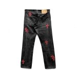 Chrome Hearts Red Jeans​ Cross