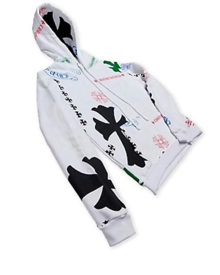 Chrome Hearts Stencil White Hoodie