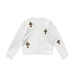 Chrome Hearts White&Leopard Cross Patch Sweatshirt Crewneck