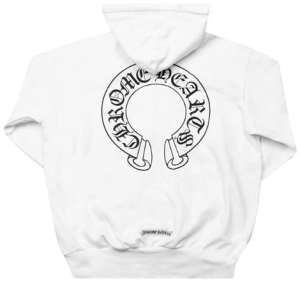 White Chrome Hoodie Hearts