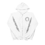 White Chrome Hoodie Hearts