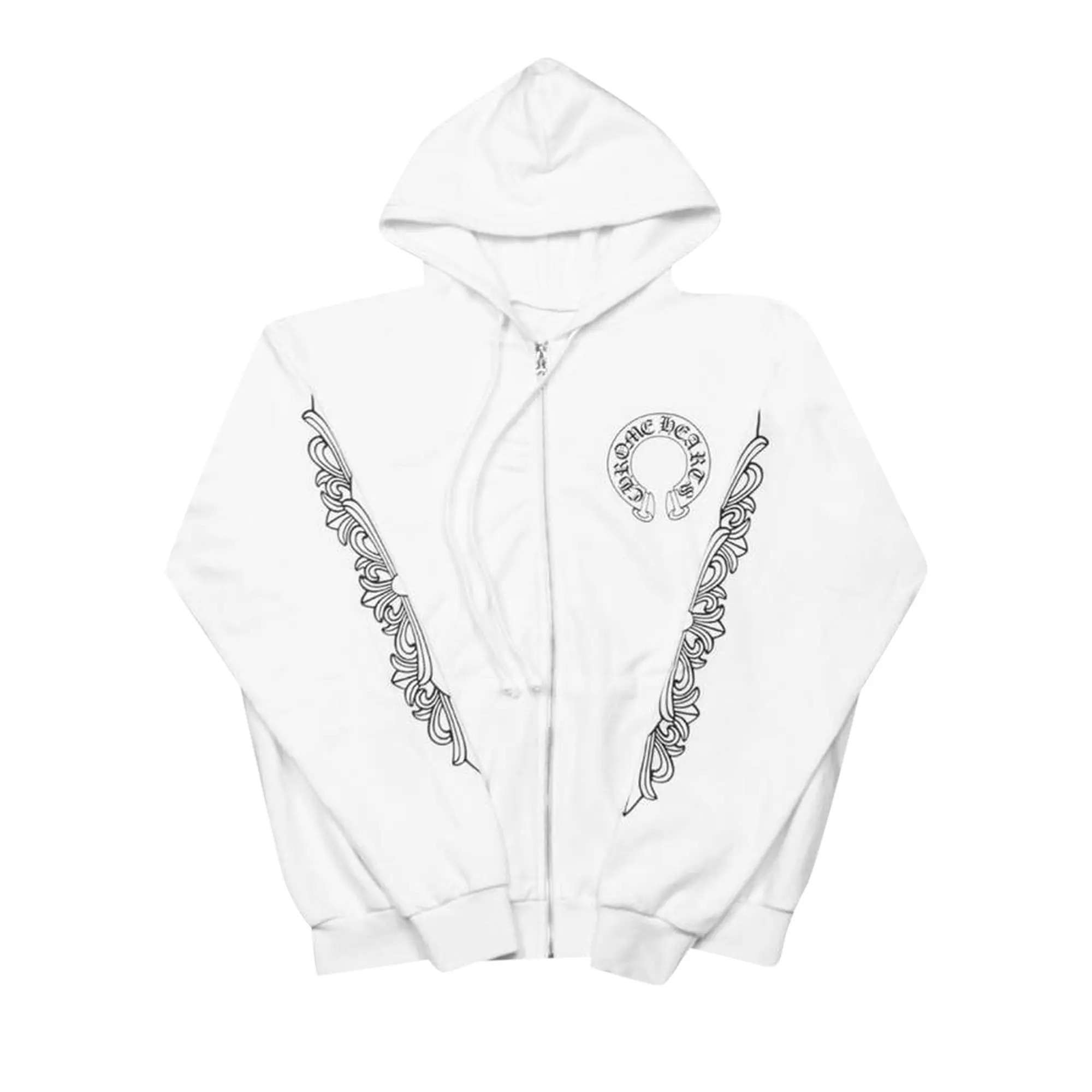 White Chrome Hoodie Hearts White Chrome Hoodie Hearts