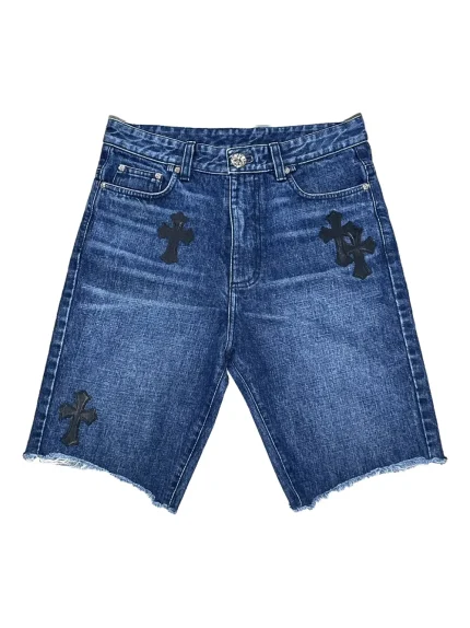 Chrome Hearts Patch Detail Denim Shorts