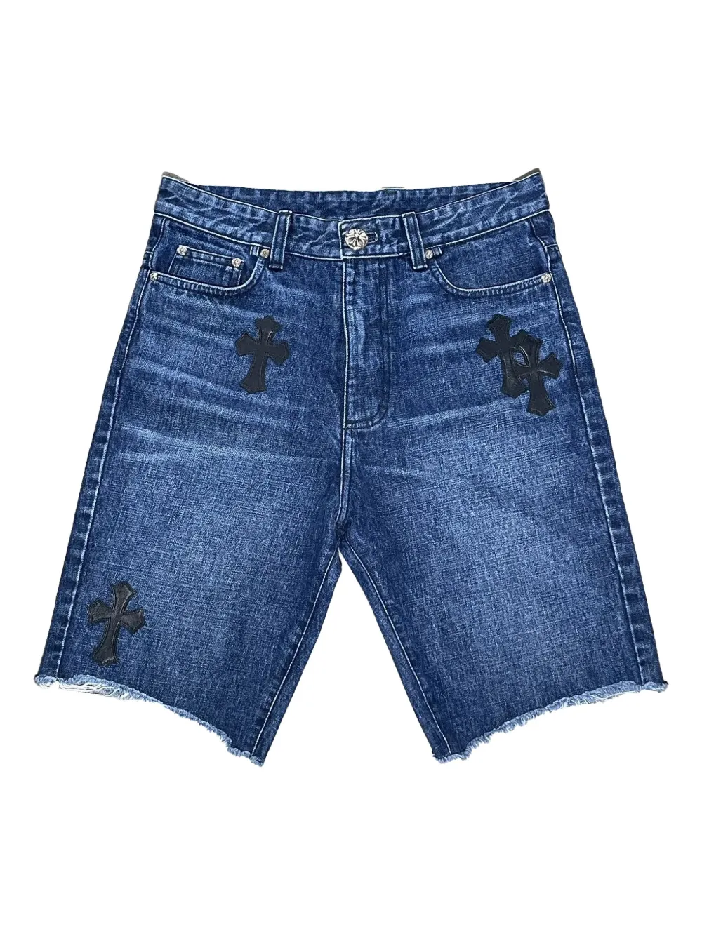 Chrome Hearts Patch Detail Denim Shorts Chrome Hearts Patch Detail Denim Shorts